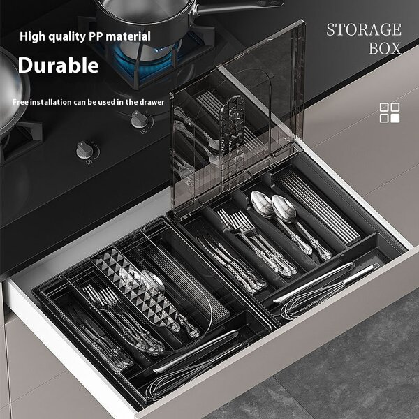 Kitchen Organizer Supplier - Dustproof Cutlery Knife Fork Spoon Drawer