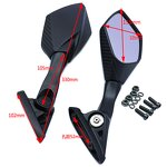 Motorcycle Mirrors Manufacturer - Yamaha R3 NMAX Short Stem Foldable Mirror