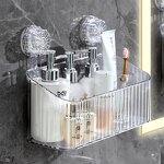Bathroom Organizer Manufacturer - Suction Cup Storage Shelf Makeup Organizer