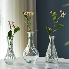 Glass Vases Supplier - French Vintage Mini Cross Hydroponic Vase