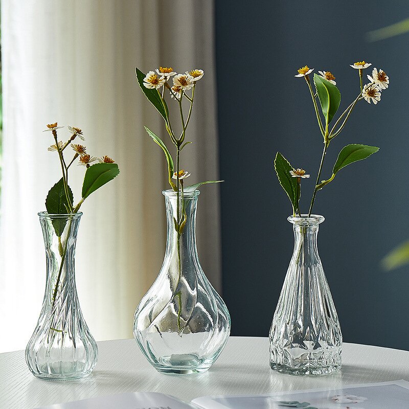 Glass Vases Supplier - French Vintage Mini Cross Hydroponic Vase