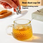 Coffee Mugs Factory - Bear Glass Mug Hammer Print INS Style Teacup