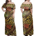 Off Shoulder Dress Factory - OEM Polynesia Samoa Tribal
