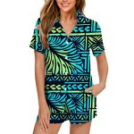 Ladies Pajama Set Factory - OEM Polynesian Tribal