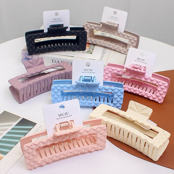 Hair Shark Clip Factory - OEM 12.5cm Large Frosted