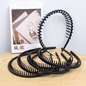 Hairband Factory - OEM Simple Black Plastic Non-Slip