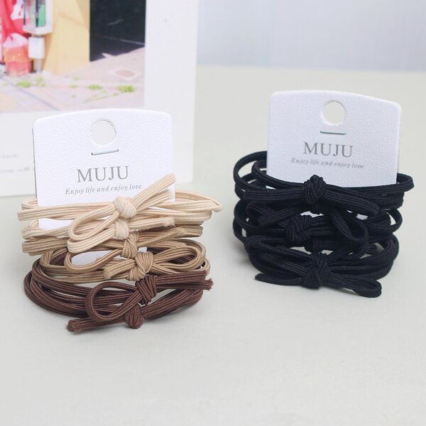 Hair Tie Set Factory - OEM 6-Piece 2-in-1 Coffee