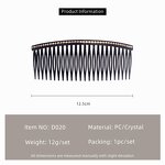Hair Comb Factory - OEM Women's Large Crystal Plastic
