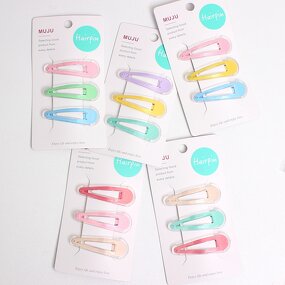 Hair Clip Factory - OEM 3-Piece Glitter Candy Metal