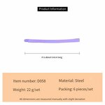 Hairpin Factory - OEM 6-Piece Metal Rectangle Candy