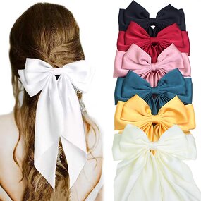 Ribbon Hair Clip Factory - OEM Silk Fabric Bow