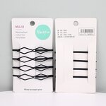 Hair Clip Factory - OEM 4-Piece Black Metal Heart