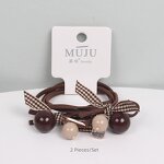Hair Tie Factory - OEM 2-Piece Coffee-Colored Cloth