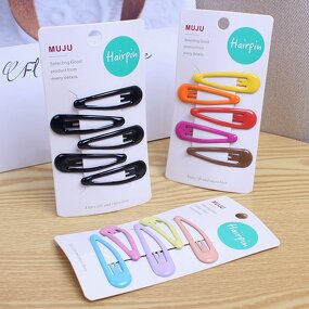 Hair Clip Set Factory - OEM 5-Piece Candy Color Metal