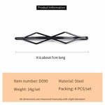 Hair Clip Factory - OEM 4-Piece Black Metal Heart