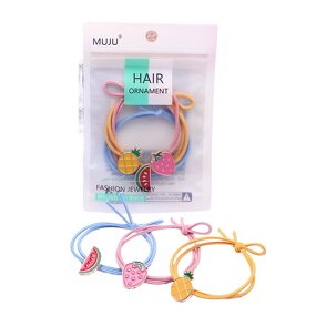 Kids Hair Tie Factory - OEM 3 Piece Fruit Pattern
