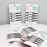 Hair Clip Factory - OEM 4-Piece Black Metal Heart