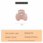 Mini Hair Claw Factory - OEM 6-Piece Red Frosted