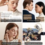 AI Translator Earphones Factory - OEM M62 Open Ear Hook