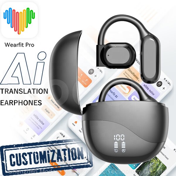 AI Translator Earphones Factory - OEM M62 Open Ear Hook