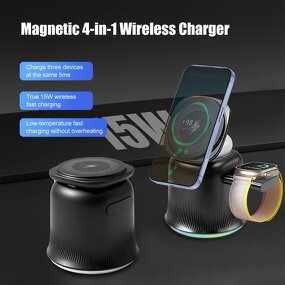 Desk Wireless Charger Factory - OEM Portable 15W RGB