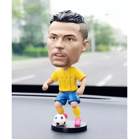 Bobbleheads Supplier - Resin Soccer Player Head Shaking Car Ornament