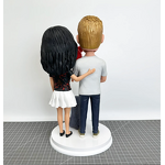 Bobbleheads Factory - Custom Family Figurines With Pet Cat Three Piece