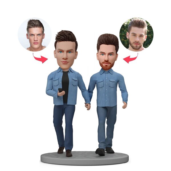 Bobbleheads Manufacturer - Fully Custom Couple Dolls Memorial Gift Set