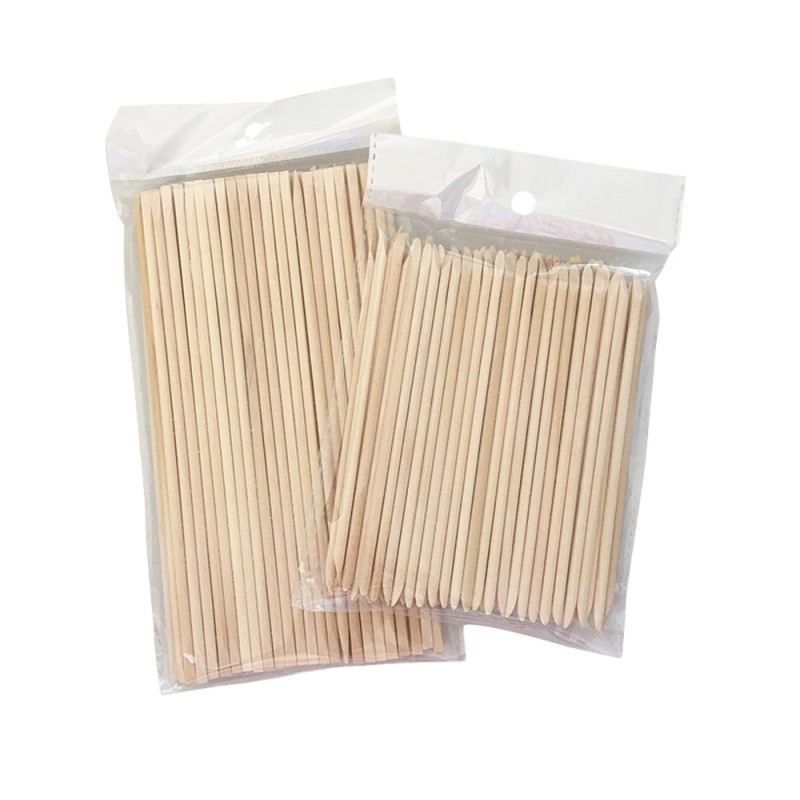 Wood Nail Sticks Factory - OEM 100pcs Cuticle Removal Sticks
