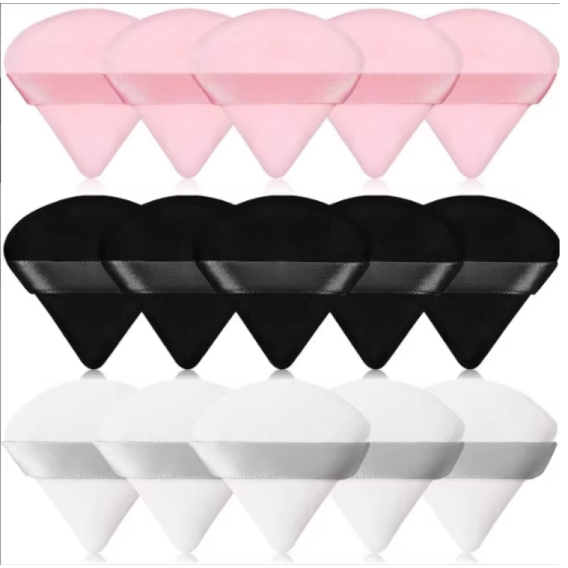 Powder Puff Manufacturer - Custom Triangle Velvet Sponge Set