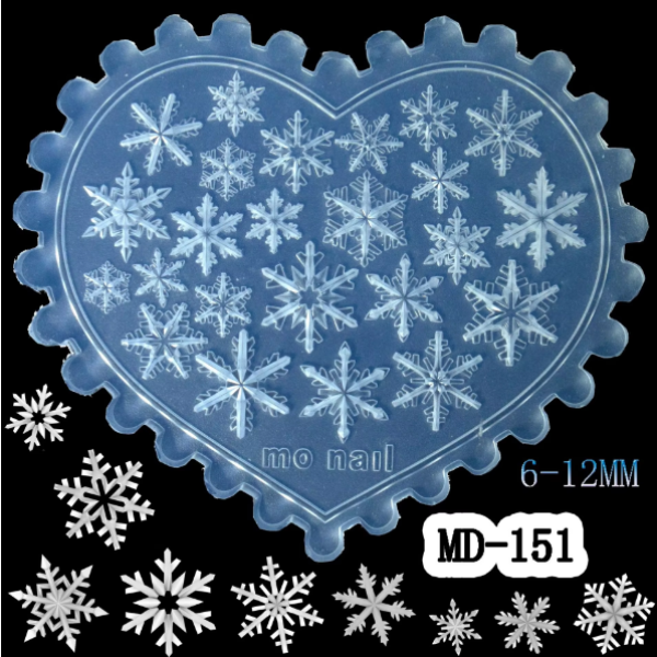 圣诞美甲模具供应商-批发手套帽子雪花设计