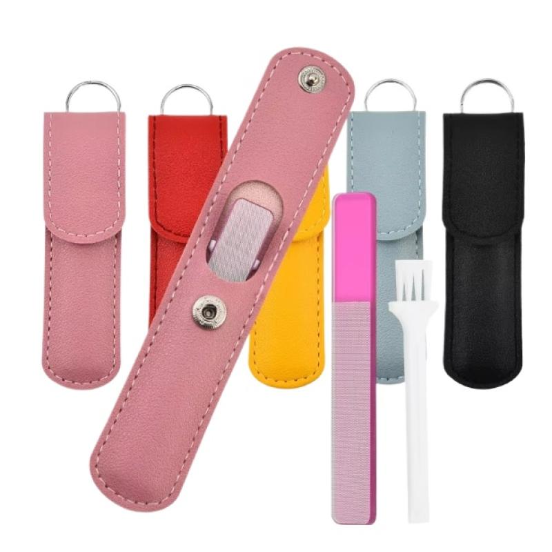 Glass Nail File Manufacturer - Custom Leather Case Glass File