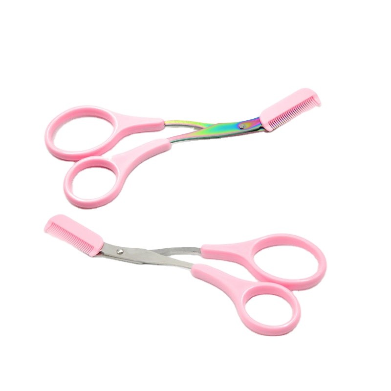 Eyebrow Scissor Set Supplier - Bulk Matte Black With Comb Set