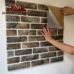 Wallpaper Manufacturer - 3D PE Skinless Adhesive Vinyl Brick Foam Living Room