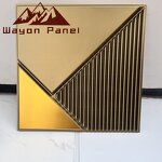 PVC Wall Panels Manufacturer - Luxury Gold Mirror-Polished 3D Modern Design