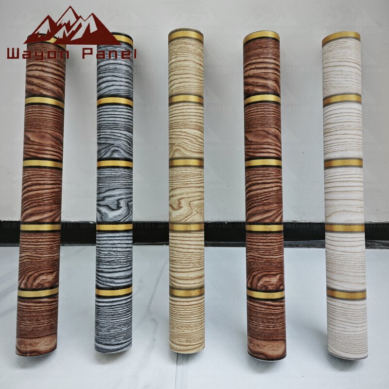 Wallpaper Manufacturer - Self-Adhesive PVC 45cm Striped 3D Embossed Waterproof