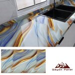 Wallpaper Factory - 2025 Grey Stain-resistant Marble Self-adhesive Kitchen