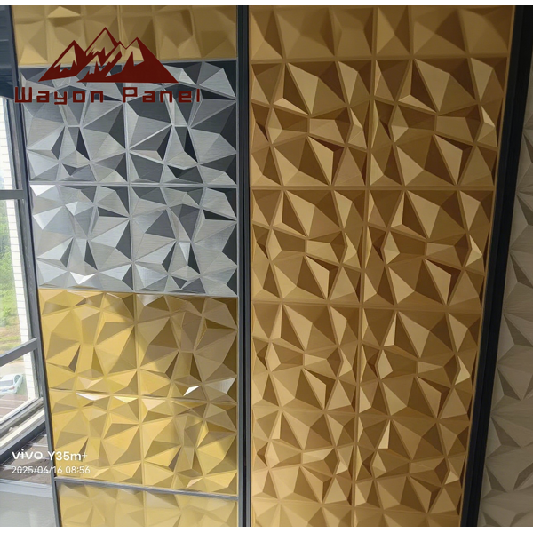 PVC Wall Panels Factory - Luxury Modern 3D Geometric Waterproof Fireproof TV