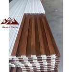 PVC Wall Panels Factory - Modern Grooved Wood Pattern 168*22mm 3D