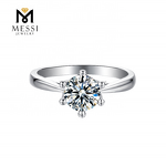 Moissanite Ring Factory - OEM White Gold Plated