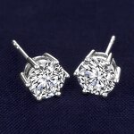 Moissanite Earrings Factory - OEM 0.5ct 1ct