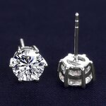Moissanite Earrings Factory - OEM 0.5ct 1ct