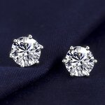 Moissanite Earrings Factory - OEM 0.5ct 1ct