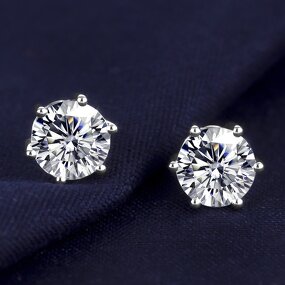 Moissanite Earrings Factory - OEM 0.5ct 1ct
