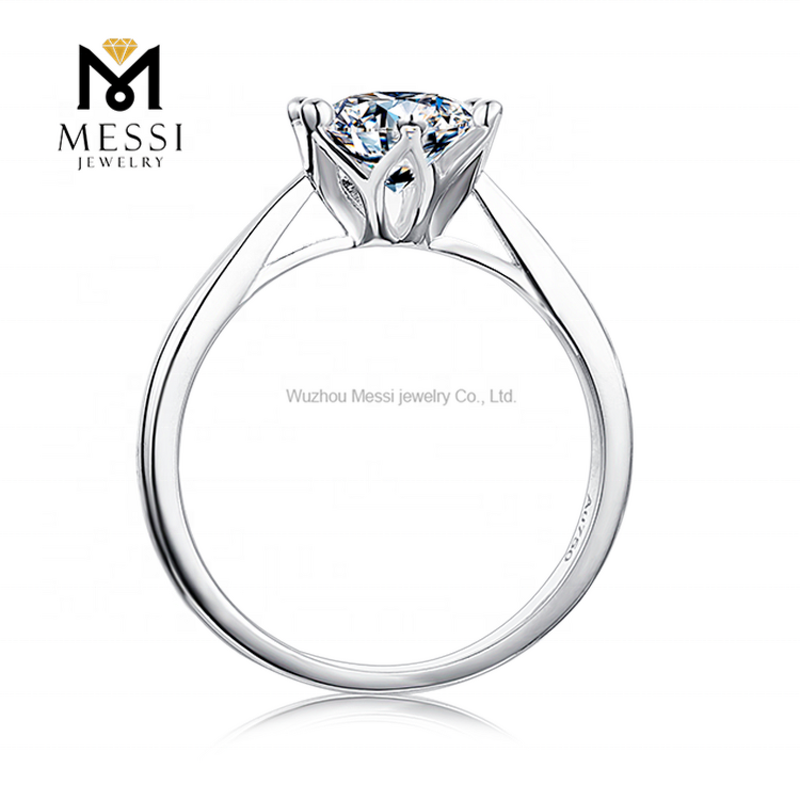 Moissanite Ring Factory - OEM White Gold Plated