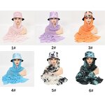 Hijab Set Factory - Tye Dye Chiffon Matching Bucket Hat Muslim
