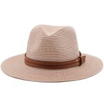 Straw Hat Manufacturer - Leather Belt Decoration Beach Summer Hat