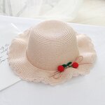 Straw Hat Set Manufacturer - Beach Bucket Cherry Bag Children Sun Hat