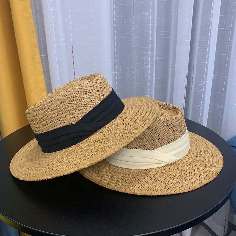 Straw Hat Manufacturer - Handmade Ribbon Top Hat Holiday Beach Sun