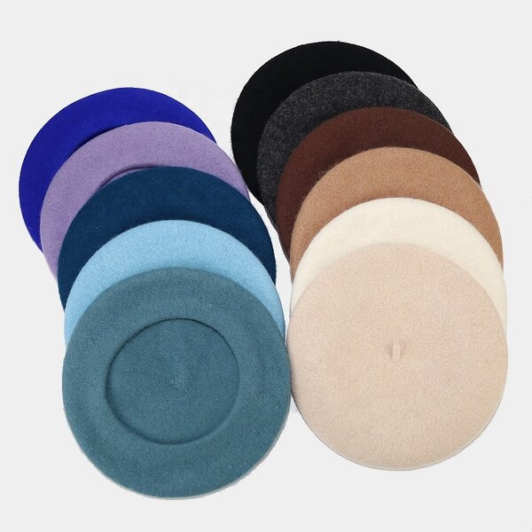 Wool Beret Factory - Women Pink Brown French Style Girls Hat